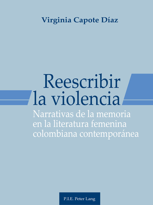 Title details for Reescribir la violencia by Virginia Capote Díaz - Available